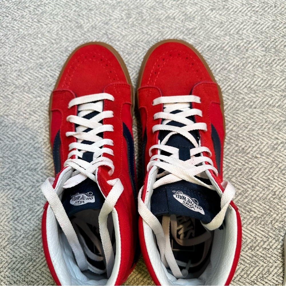 VANS SK8 HI RISE REISSUE VARSITY SPORT RACING RED SIZE WOMENS‎ 10.5 OR MEN 9.0 - Picture 6 of 8